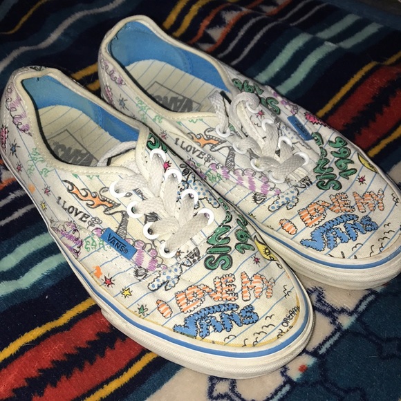white vans doodles
